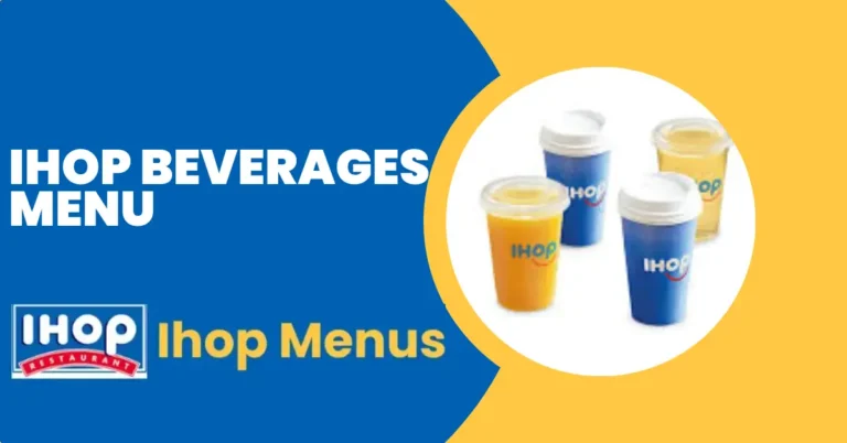 IHOP Beverages Menu Prices