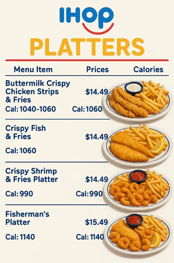 IHOP Platters Menu