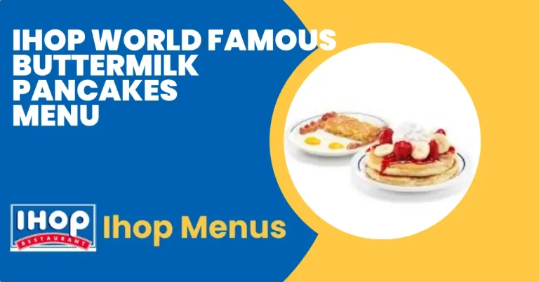Ihop World Famous Buttermilk Pancakes Menu Prices