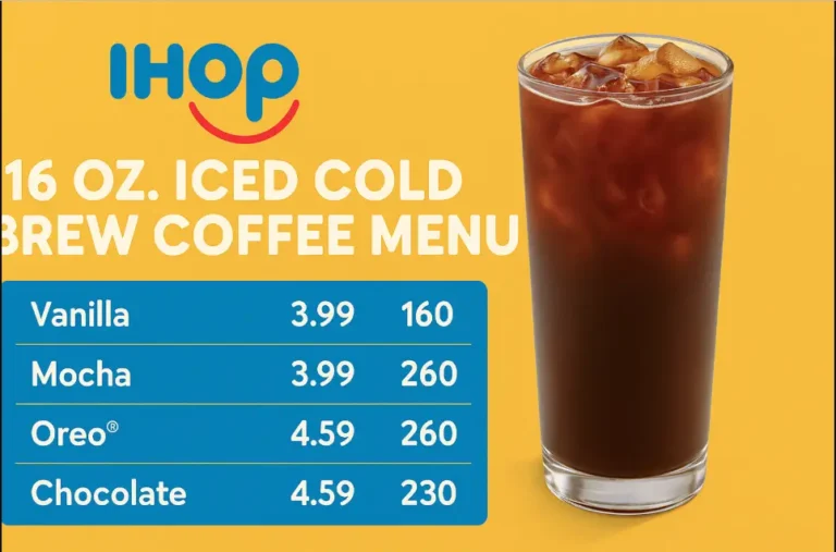 Ihop 16 oz. Iced Cold Brew Coffee Menu Price