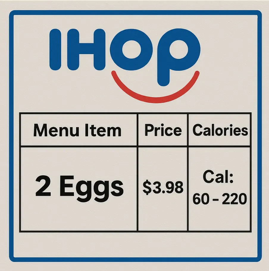 Ihop 2 Eggs Menu