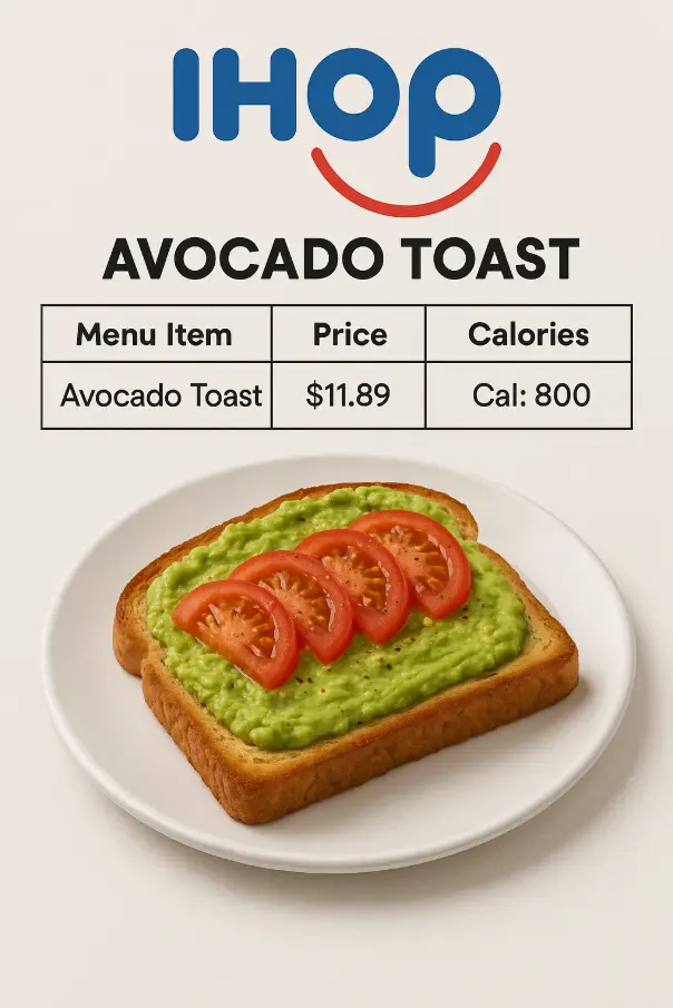 Ihop Avocado Toast Menu