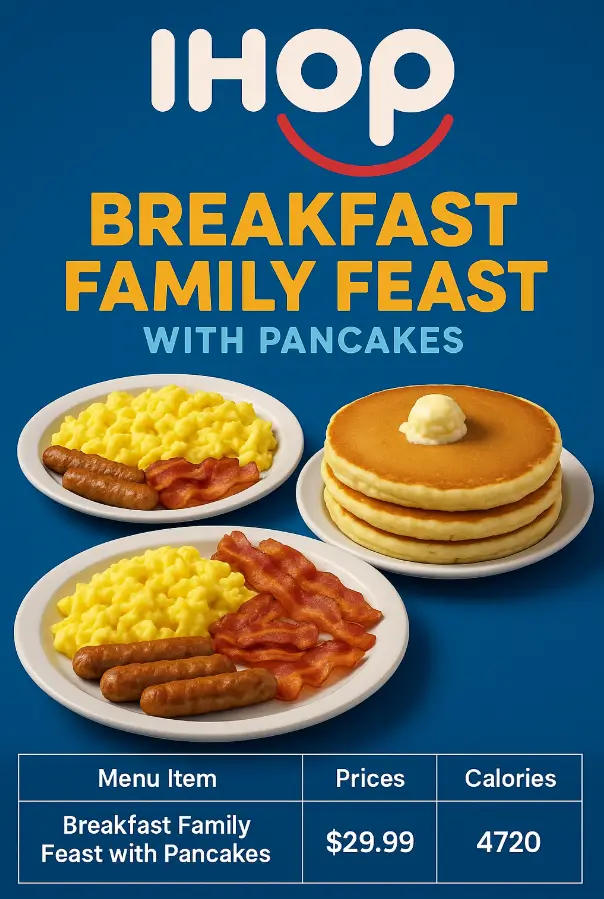 Ihop Breakfast Family Feast with Pancakes Menu