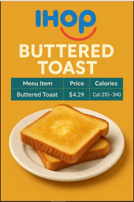 Ihop Buttered Toast Menu