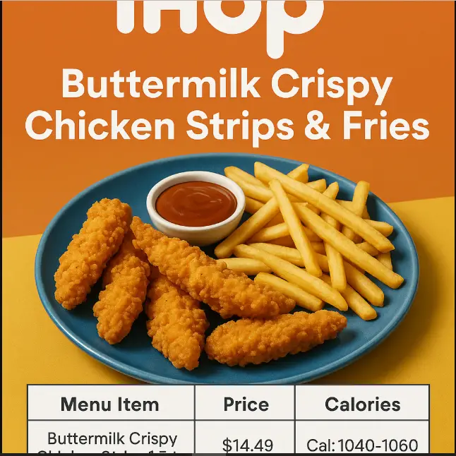 Ihop Buttermilk Crispy Chicken Strips & Fries Menu