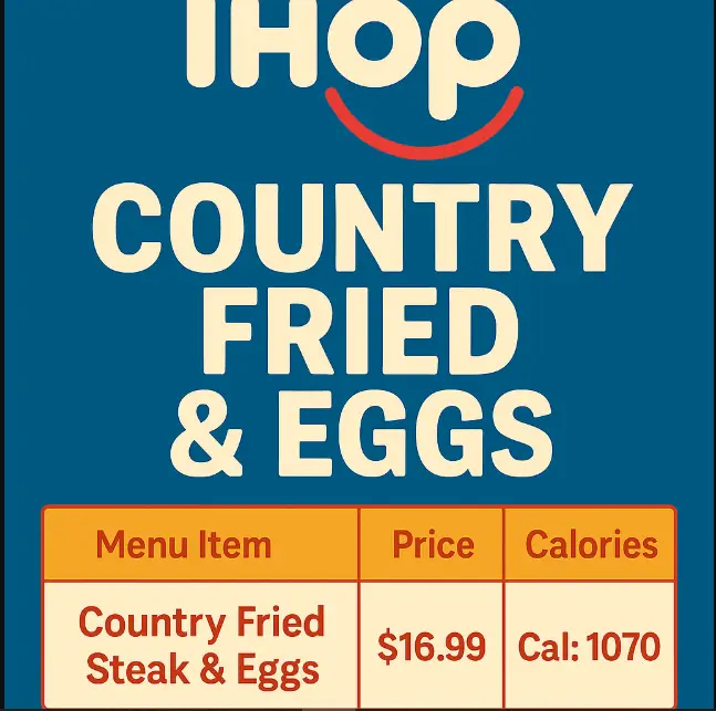 Ihop Country Fried Steak & Eggs Menu