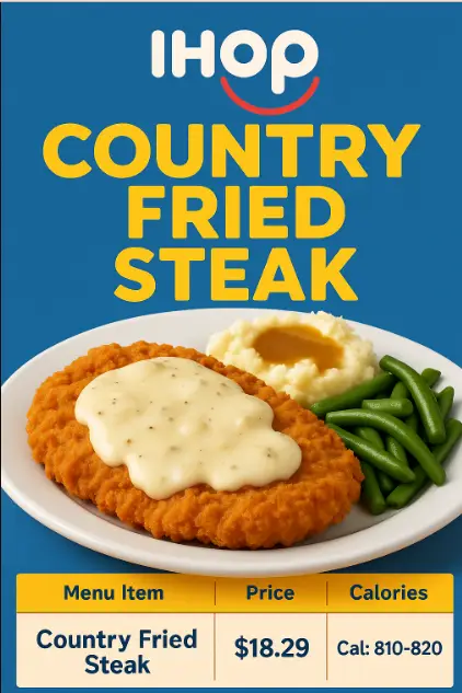 Ihop Country Fried Steak Menu