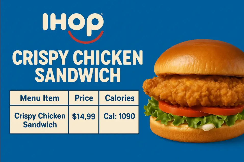 Ihop Crispy Chicken Sandwich Menu