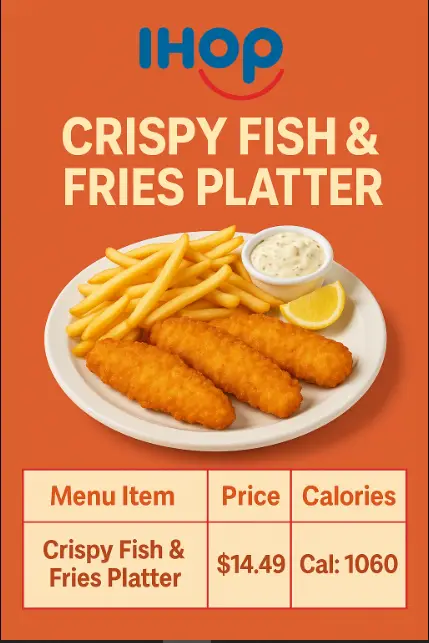 Ihop Crispy Fish & Fries Platter Menu