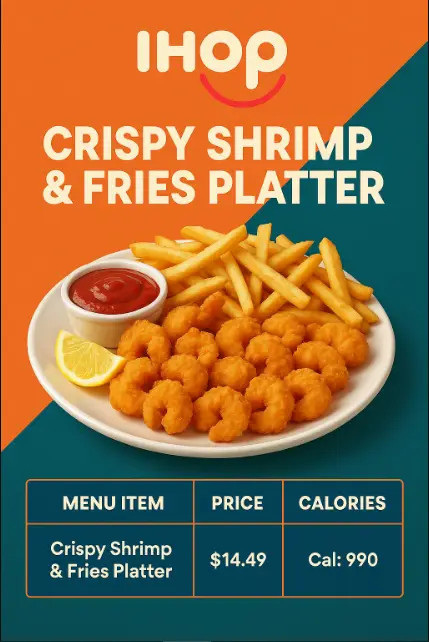 Ihop Crispy Shrimp & Fries Platter Menu  