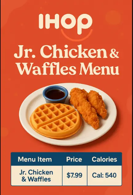Ihop Jr. Chicken & Waffles Menu
