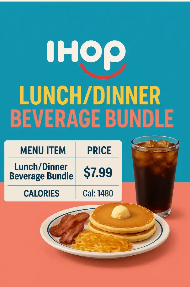 Ihop Lunch And Dinner Beverage Bundle Menu