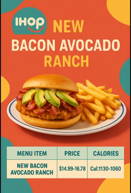 Ihop New Bacon Avocado Ranch Menu