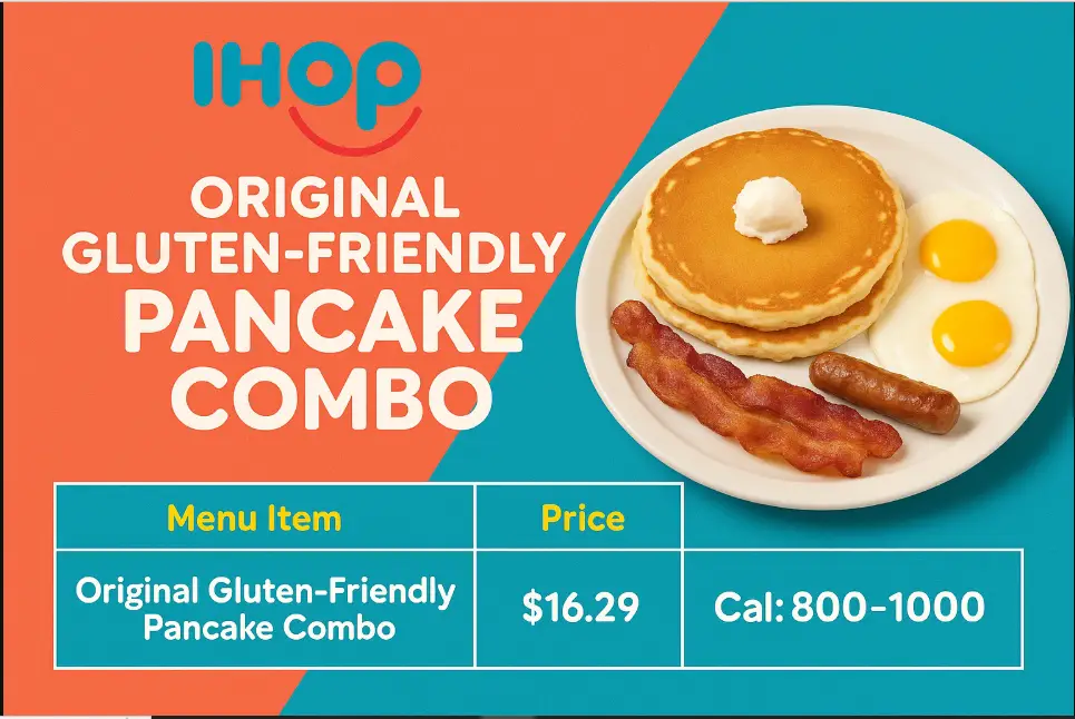 Ihop Original Gluten Friendly Pancake Combo Menu