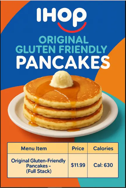 Ihop Original Gluten Friendly Pancakes With Full Stack Menu