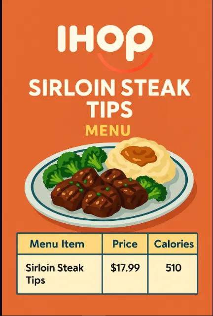 Ihop Sirloin Steak Tips Menu