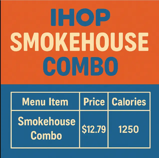 Ihop Smokehouse Combo Menu