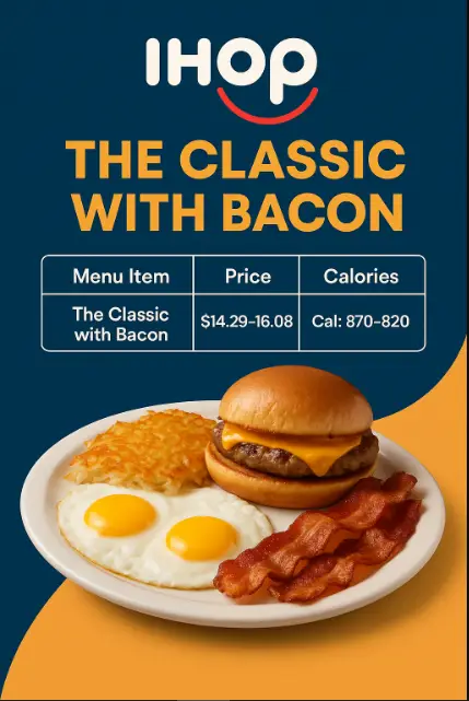 Ihop The Classic with Bacon Menu