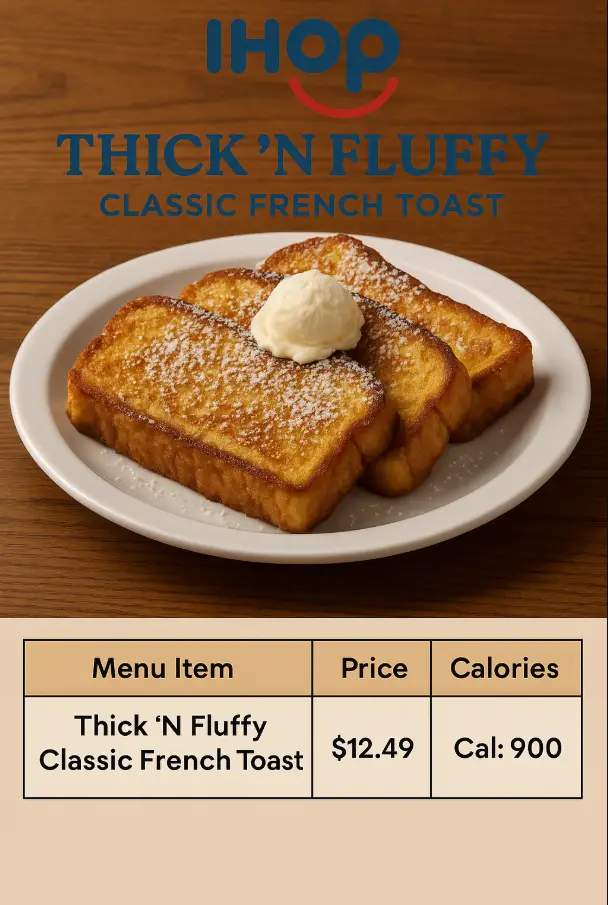Ihop Thick N Fluffy Classic French Toast Menu