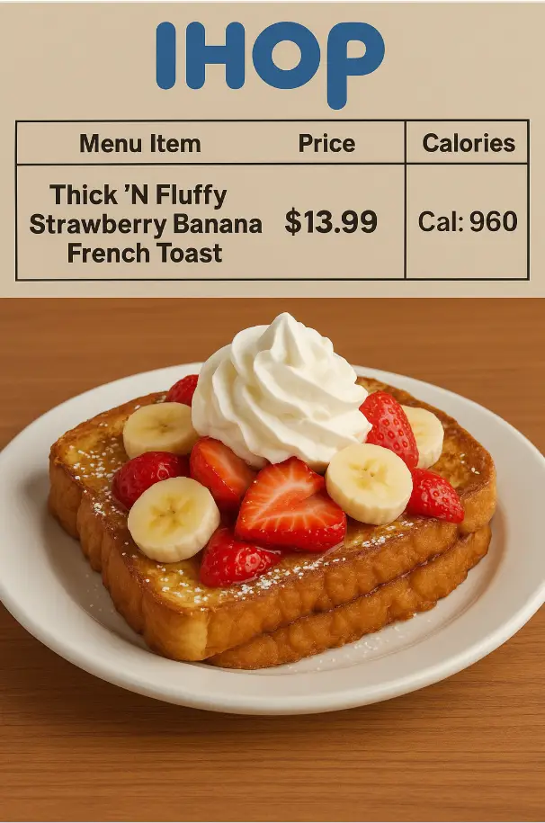 Ihop Thick ‘N Fluffy Strawberry Banana French Toast Menu