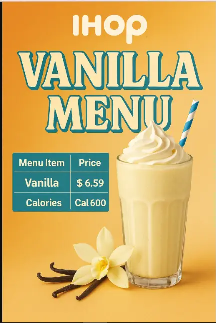 Ihop Vanilla Menu